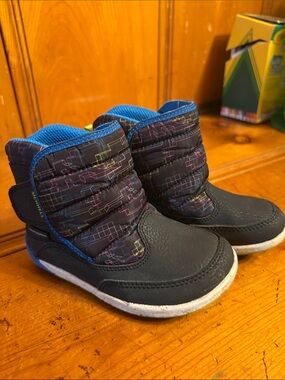 Merrell Navy and Blue Kids Waterproof Snow Boots 10T